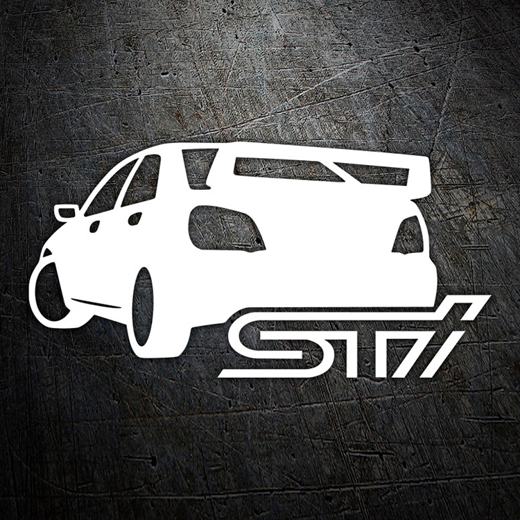 Car & Motorbike Stickers: Subaru STI Silhouette Decal
