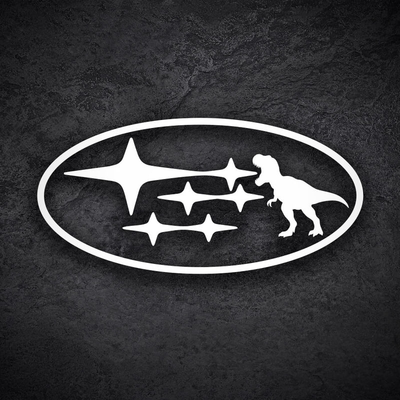 Car & Motorbike Stickers: Subaru T-Rex Dinosaur Fan Art