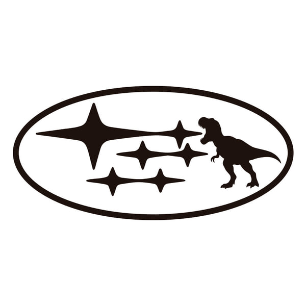 Car & Motorbike Stickers: Subaru T-Rex Dinosaur Fan Art