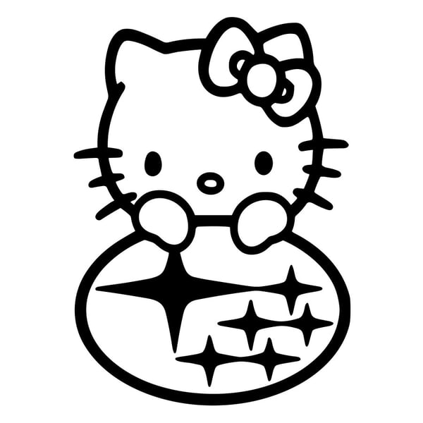 Car & Motorbike Stickers: Subaru Hello Kitty Subie