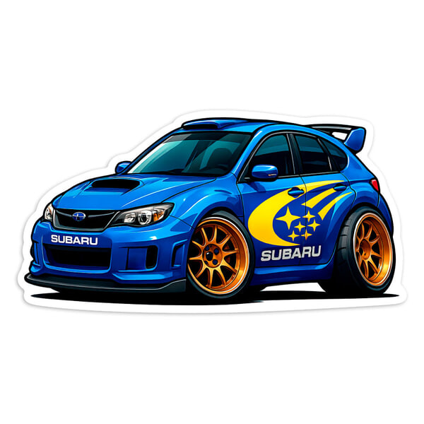 Car & Motorbike Stickers: Subaru WRX STI Hatchback Rally
