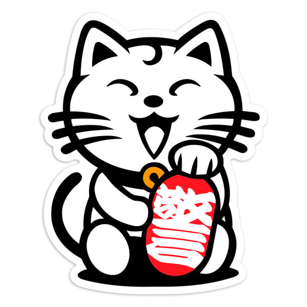 Car & Motorbike Stickers: Lucky Cat Maneki-neko