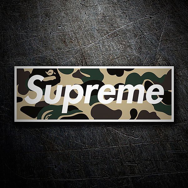 supreme camo sticker