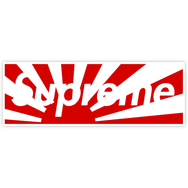 Car & Motorbike Stickers: Supreme Rising Sun Logo