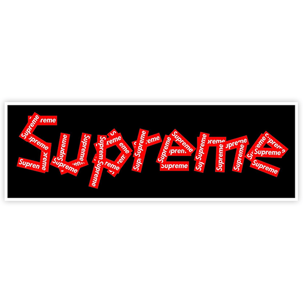 Car & Motorbike Stickers: Supreme Logo Collage