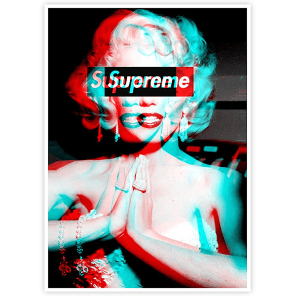 Car & Motorbike Stickers: Supreme Marilyn Monroe 3D