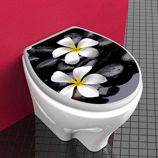Wall Stickers: Top WC flowers frangipani 1