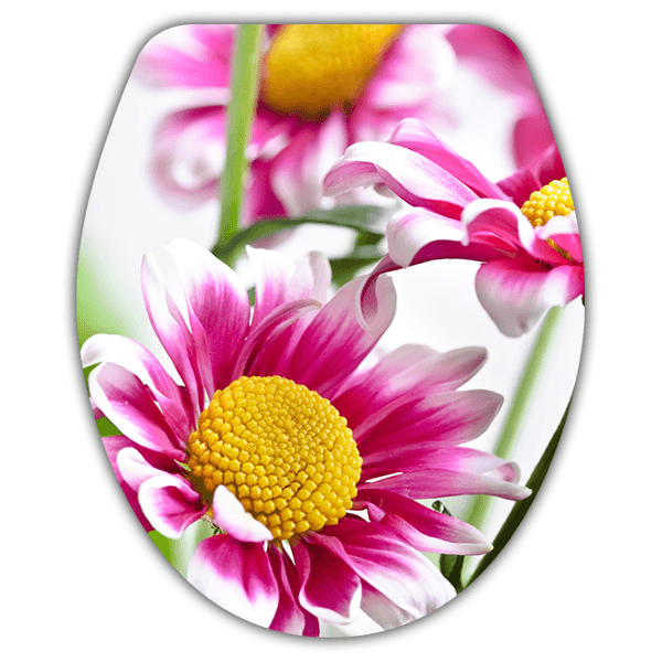 Wall Stickers: top wc pink flowers 0
