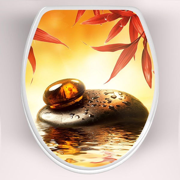 Wall Stickers: Top wc Stone sunset zen