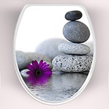 Wall Stickers: Top wc Stone flower zen 3