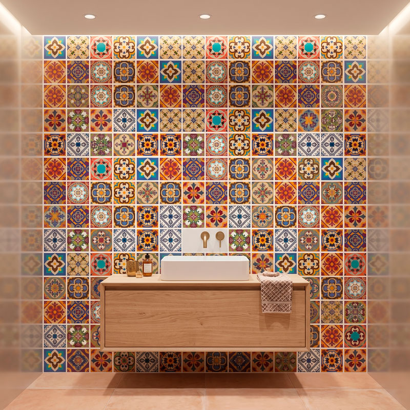 Kit 48 Tile stickers Talavera 7