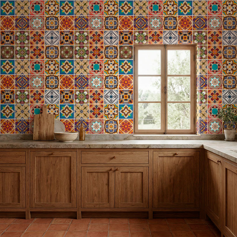Kit 48 Tile stickers Talavera 8