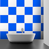 Wall Stickers: Kit 48 kitchen tile chequered 3