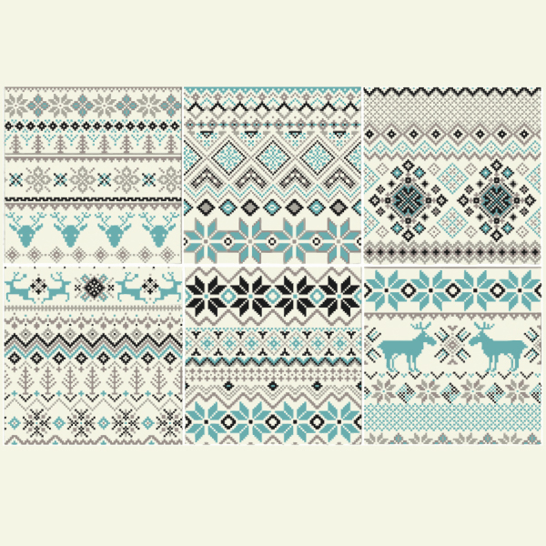 Wall Stickers: Kit 48 peel and stick tile winter