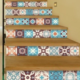 Wall Stickers: Kit 48 peel tile retro 3