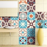 Wall Stickers: Kit 48 peel tile retro 4