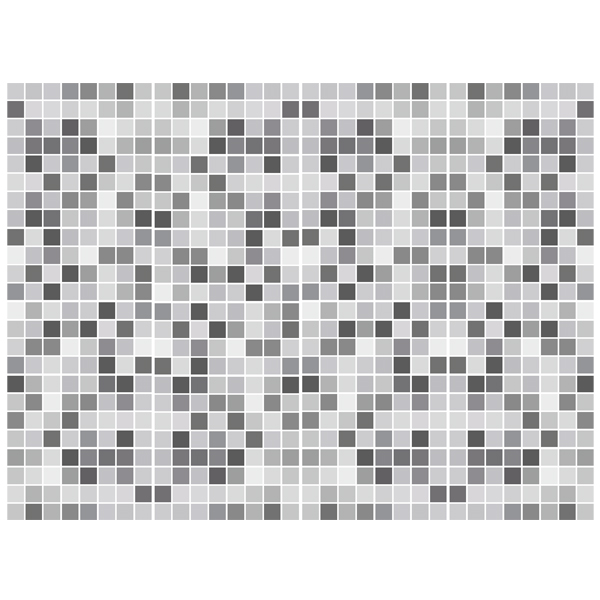 Wall Stickers: Kit 48 wall Tile stickers grey mosaic