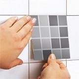 Wall Stickers: Kit 48 wall Tile stickers grey mosaic 5