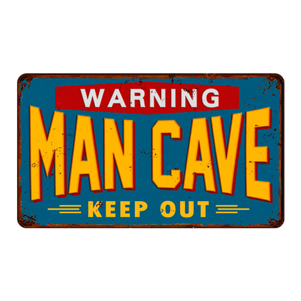 Wall Stickers: Warning Man Cave