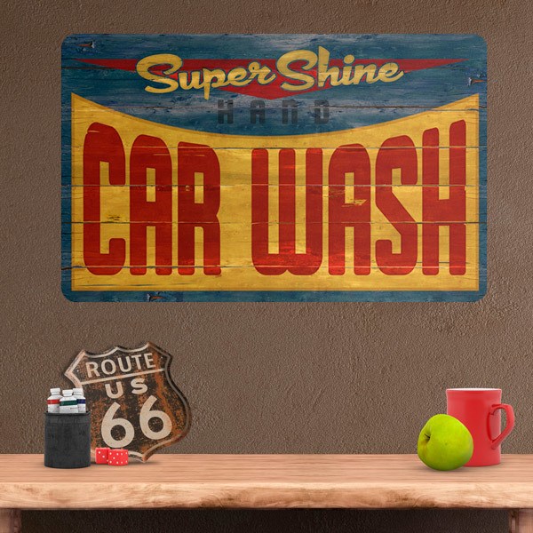 Wall Stickers: Super Shine Car Wash 1