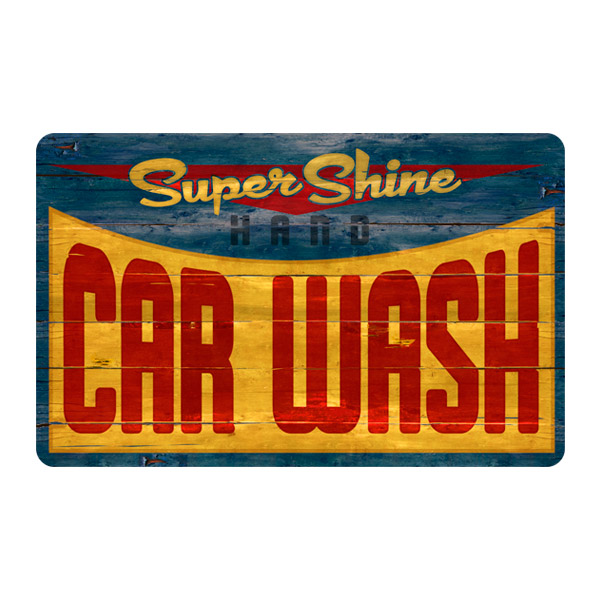 Wall Stickers: Super Shine Car Wash