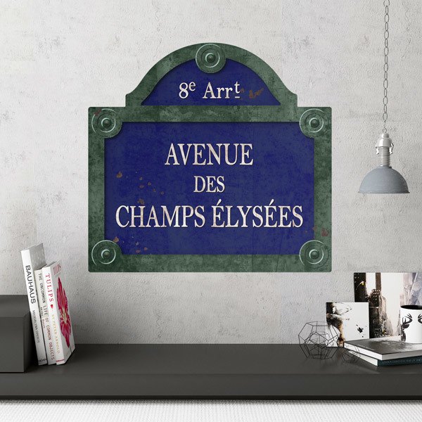 Wall Stickers: Champs-&Eacute;lys&eacute;es Paris Street Sign