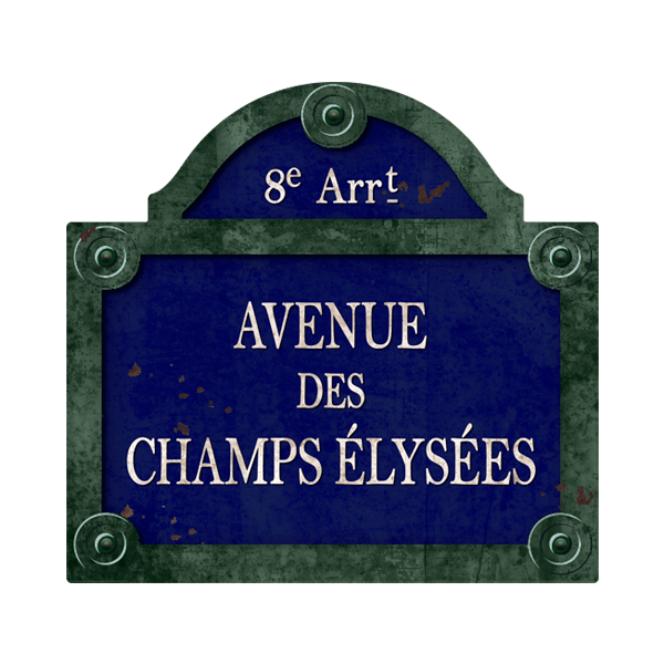 Wall Stickers: Champs-&Eacute;lys&eacute;es Paris Street Sign