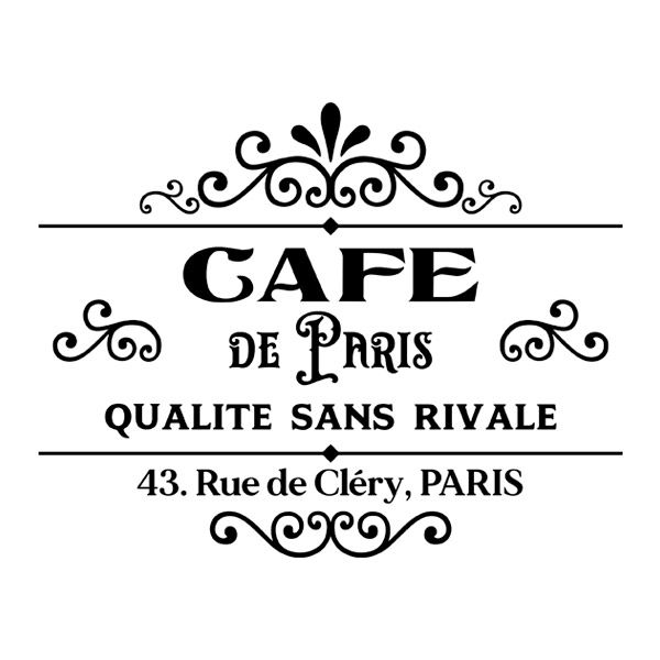Wall Stickers: Café de Paris, 43 Rue de Cléry