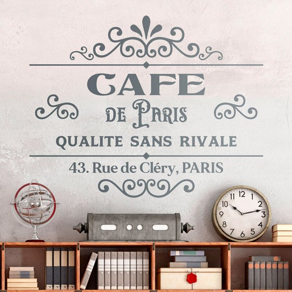 Wall Stickers: Café de Paris, 43 Rue de Cléry