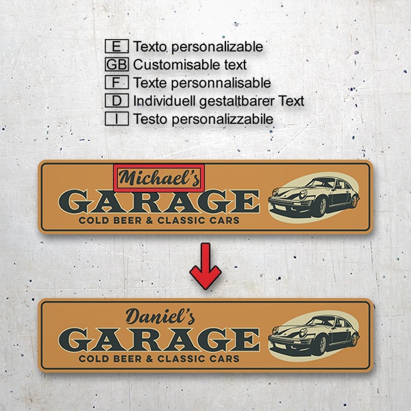 Wall Stickers: Custom Garage