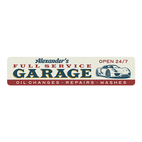 Wall Stickers: Garage Full Service Customised 0