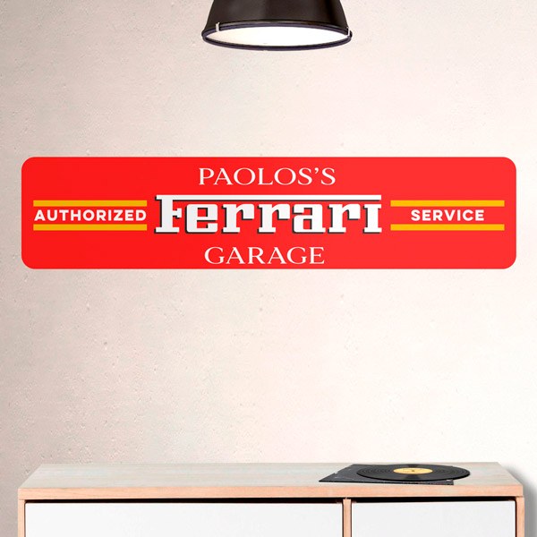 Wall Stickers: Ferrari Custom Garage