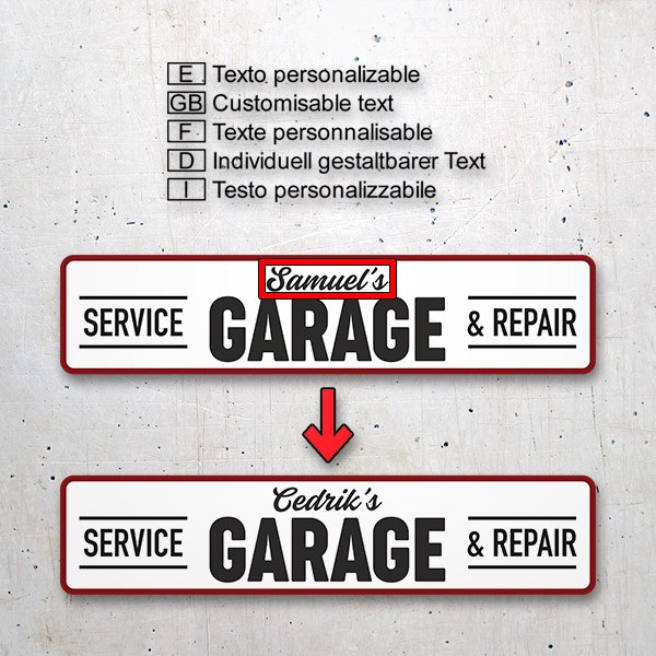 Wall Stickers: Custom Service Garage