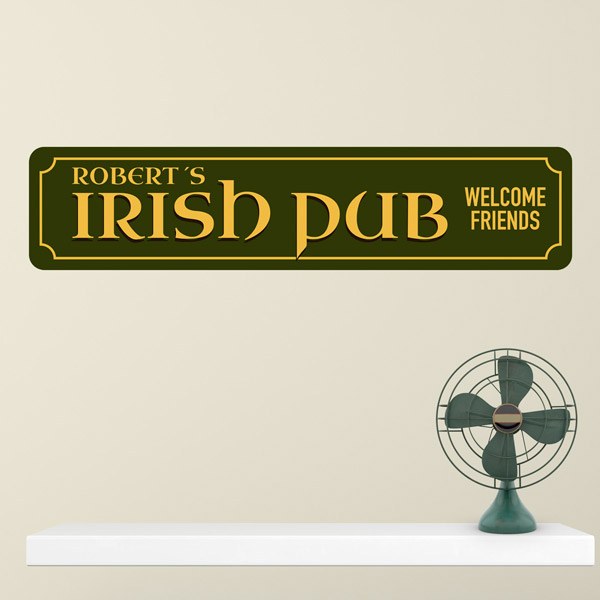 Wall Stickers: Irish Pub Welcome Friends