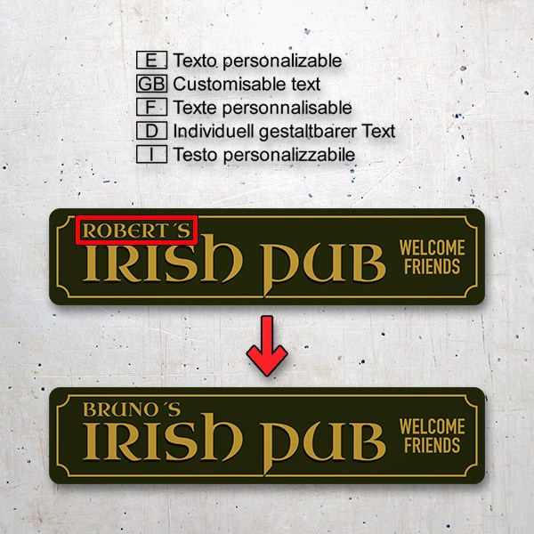 Wall Stickers: Irish Pub Welcome Friends