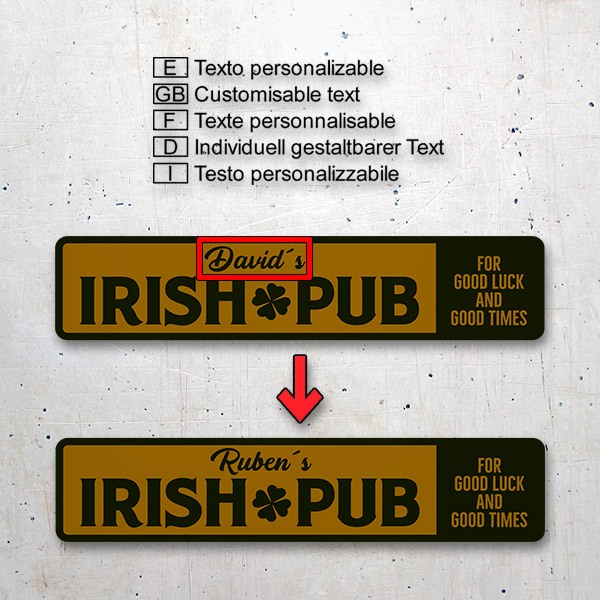 Wall Stickers: Irish Pub Good Luck and Good Times