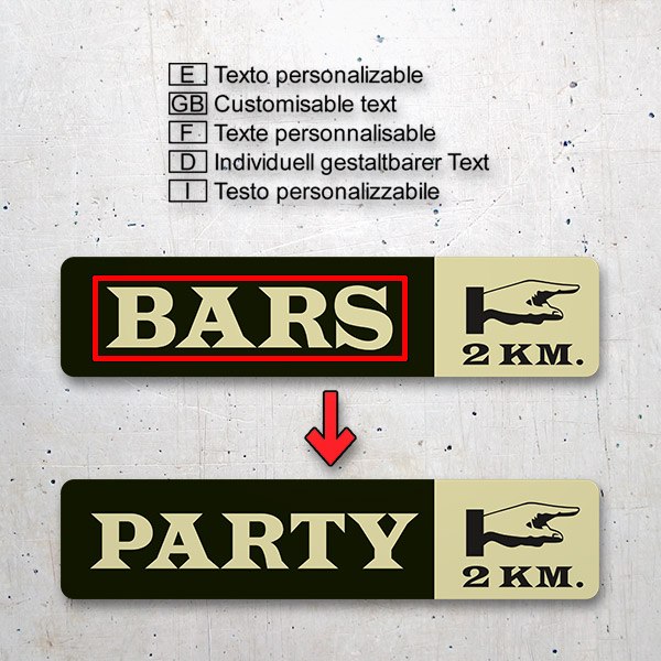 Wall Stickers: Bars 2 km