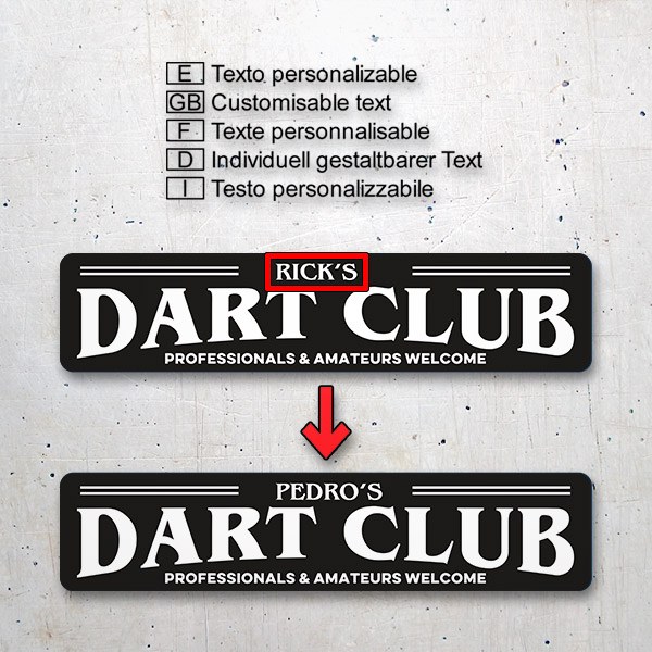 Wall Stickers: Dart Club