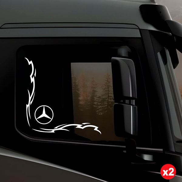 Car & Motorbike Stickers: Mercedes shield tribal for truck