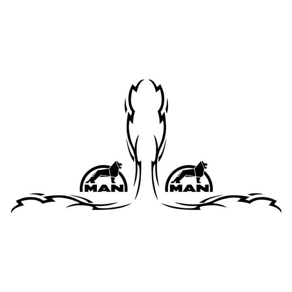 thumbnail image 2 of 2x MAN Lion Logo Vinyl Sticker Decal – For Lorry HGV Truck Cab Door Or Bodywork – Made In UK 2 of 5