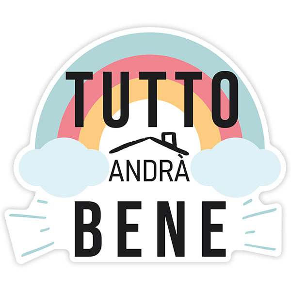 Wall Stickers: Rainbow Tutto andrà bene