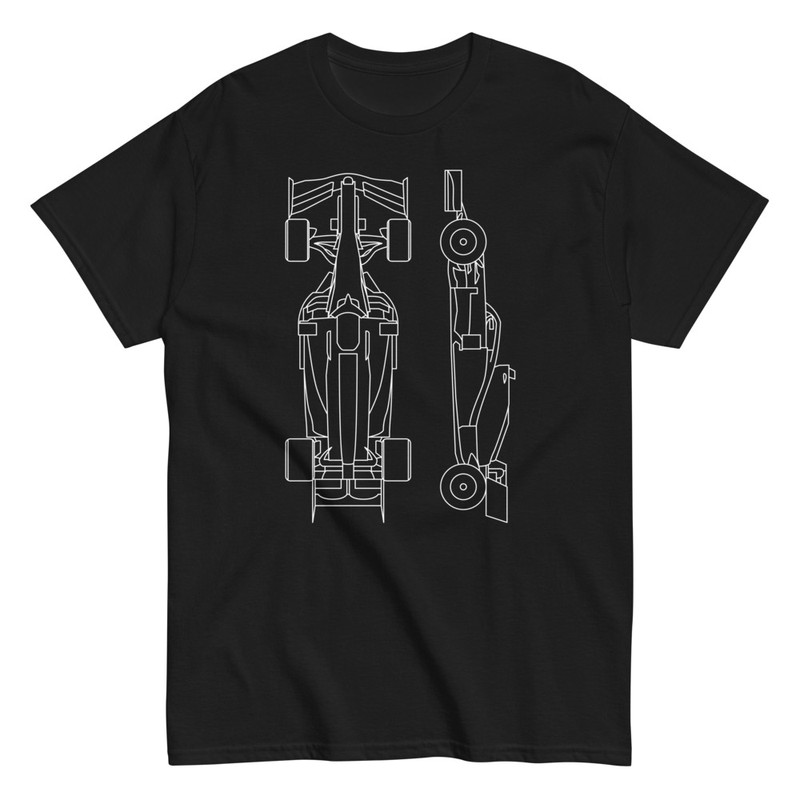 T-shirts: Formula 1 Car 3D Grid Project T-shirt