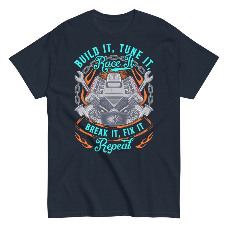 T-shirts: Build Tune Race Repeat Motor