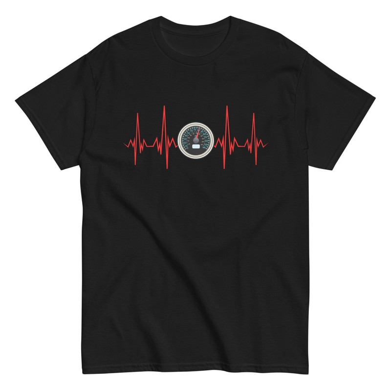 T-shirts: Car Speedometer Heartbeat T-shirt