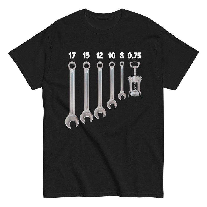 T-shirts: Wrenches and Corkscrew Design