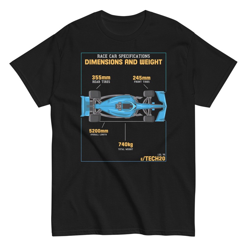 T-shirts: Race Car Specifications