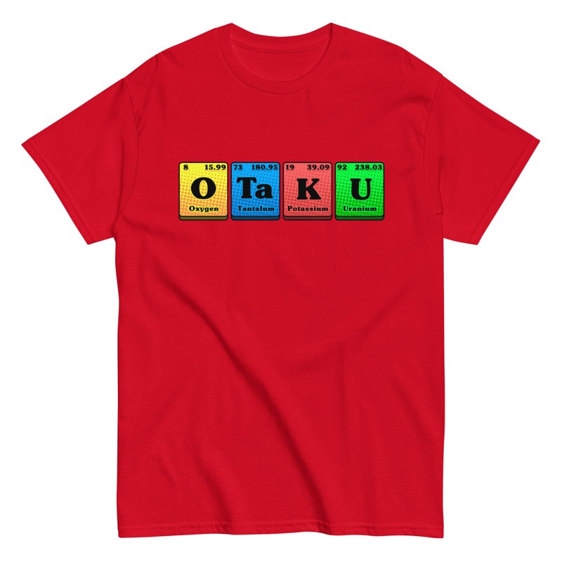 T-shirts: Otaku T-shirt with periodic table symbols