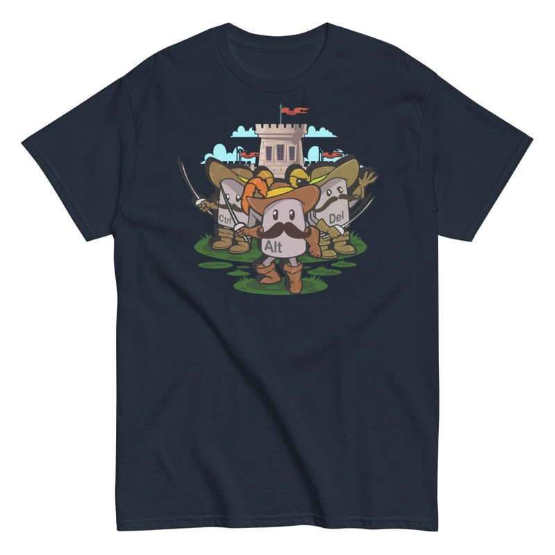 T-shirts: Musketeers Ctrl Alt Del Geek