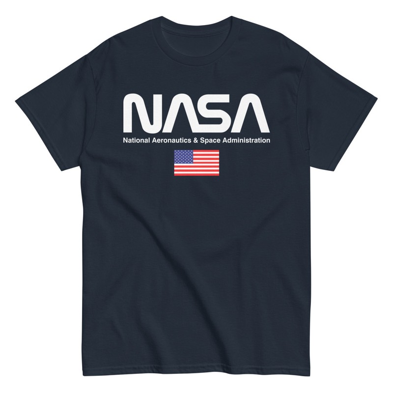 T-shirts: NASA Design T-Shirt with US Flag