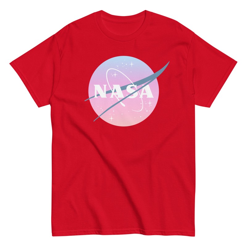 T-shirts: NASA Logo T-Shirt in Pink Tones